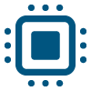 Icon blue CPU